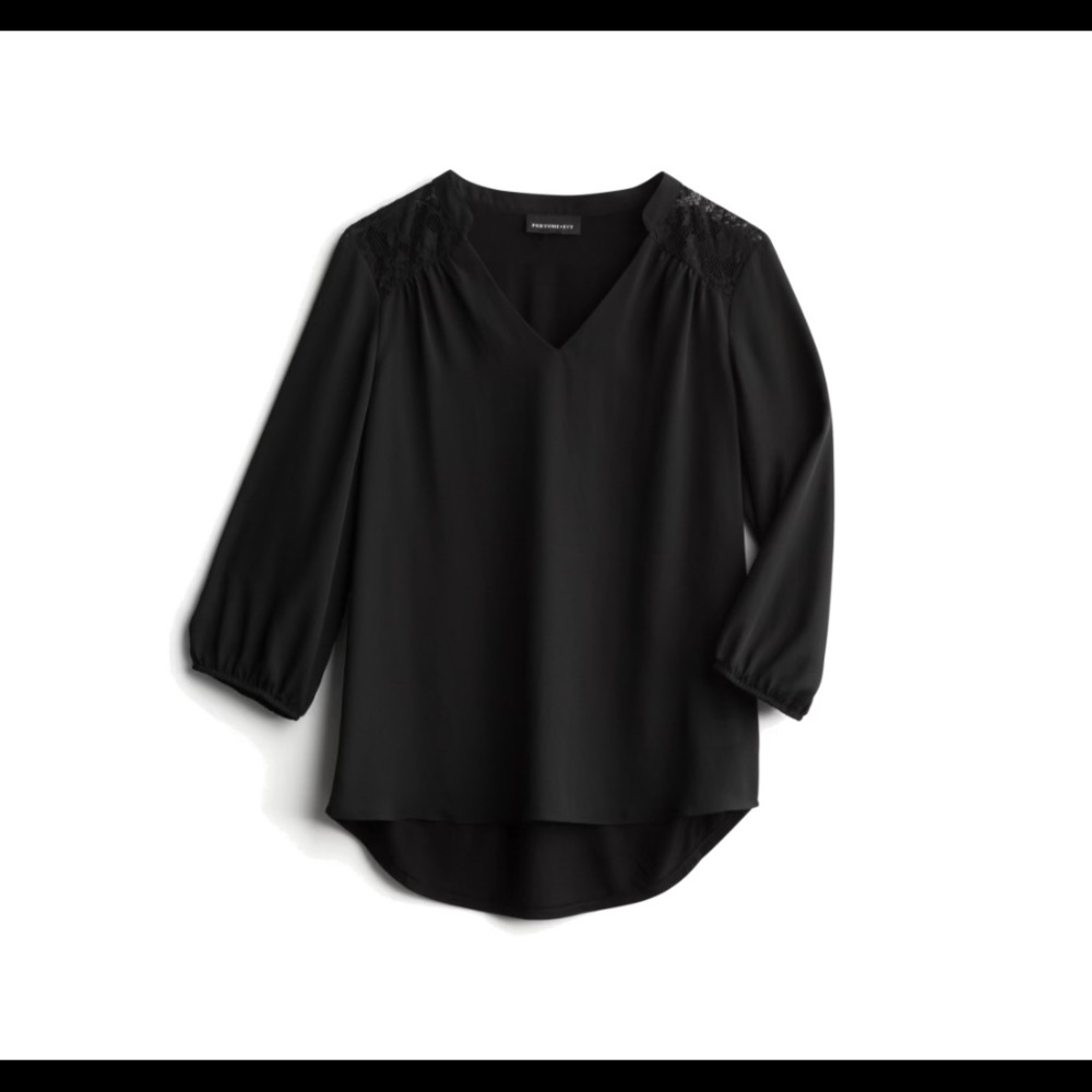Fortune + Ivy Black Blouse